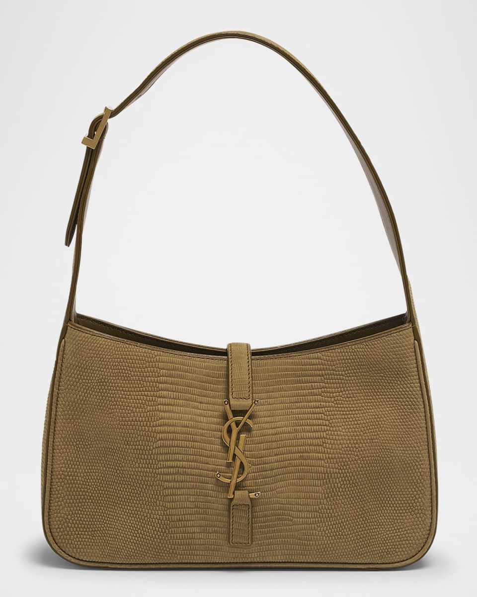 Le 5 A 7 YSL Shoulder Bag in Lizard-Effect Leather